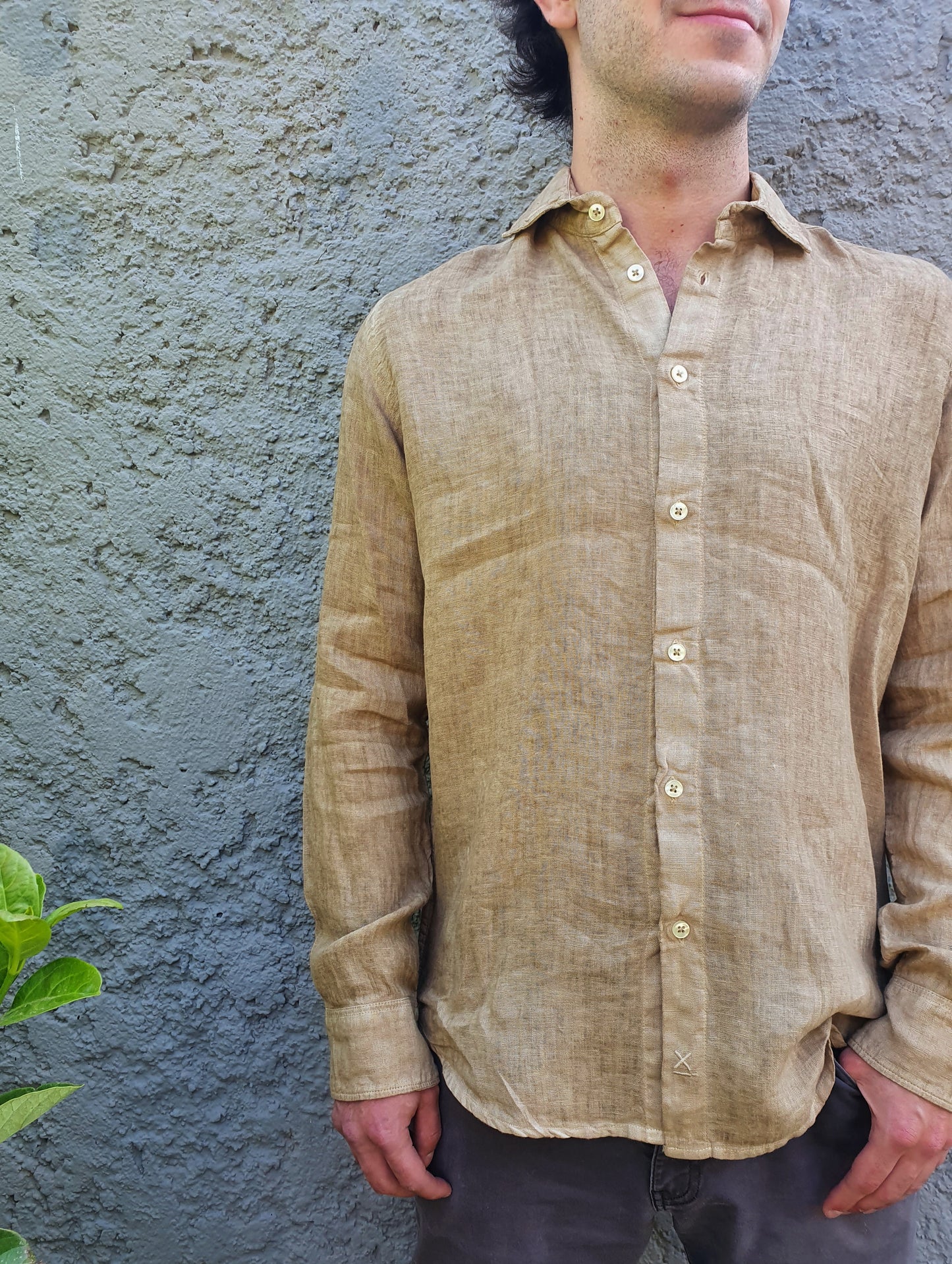 Camisa Lino Atacama Camel